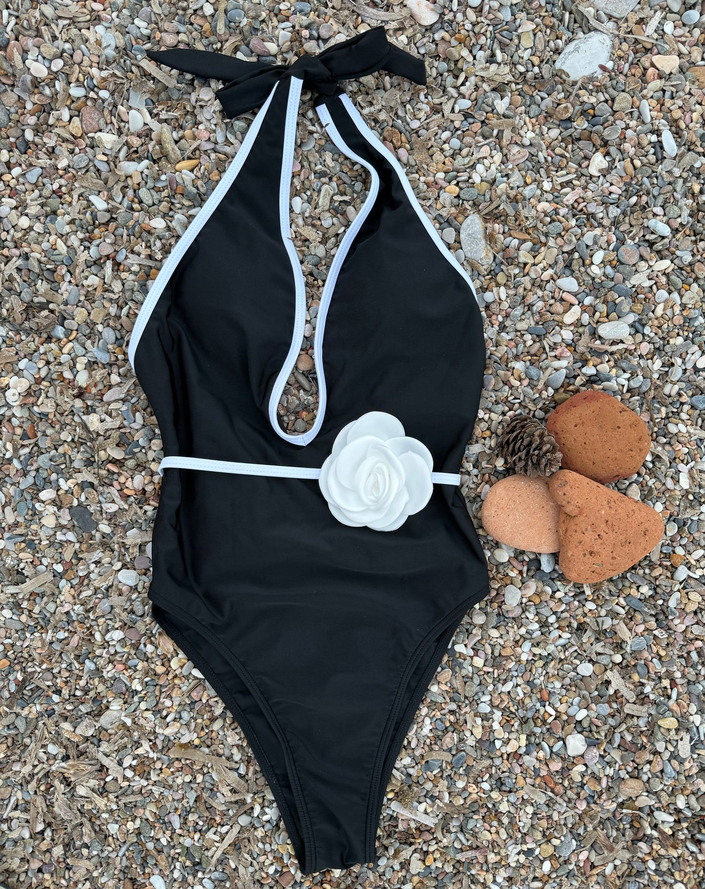 Bella - Swimsuit with Roses Belt (2 pieces)