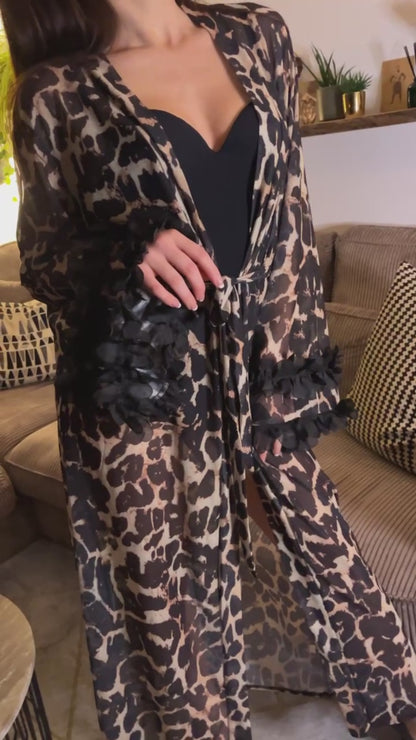 Margot -  Leopar Robe - Limited Edition