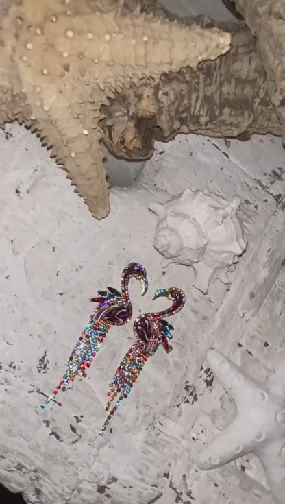 Camille - Flamingo - Earrings