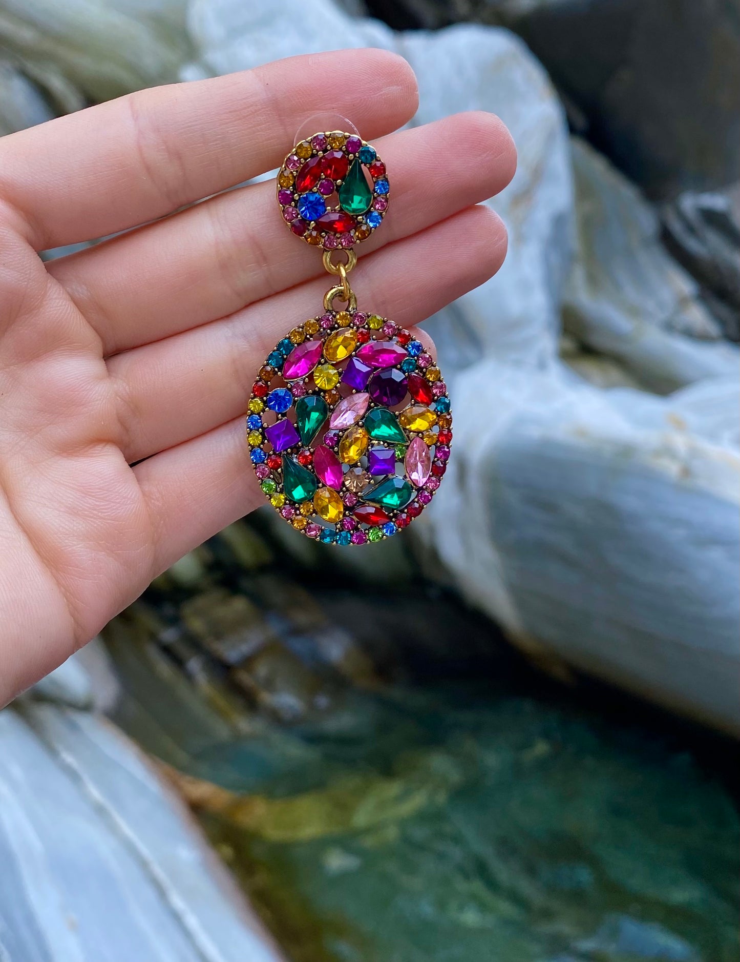 Exotic Chic Colourful Drop Earrings