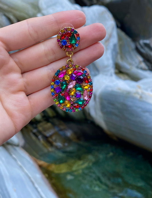 Exotic Chic Colourful Drop Earrings
